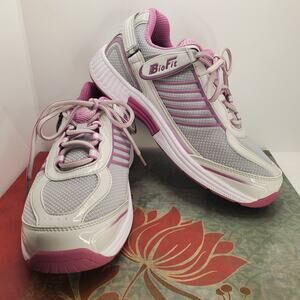 BioFit OrthoFeet Verve 973 Pink Comfort Tie Sneaker Shoe Womens Size 8 D Wide